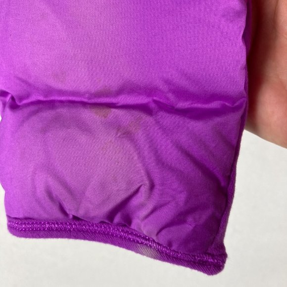 Lululemon Ivivva Girls Goose Down Pullover Puffer Jacket Hooded Purple Size 12 - Picture 9 of 12